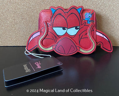 Loungefly Mulan 25th Anniversary Mushu Glitter Cosplay Zip-Around Wallet