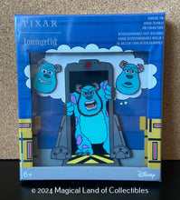 Load image into Gallery viewer, Loungefly Pixar Sulley Door Mixed Emotions 4-Piece Pin Set (1,000 Piece Limited)