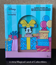 Load image into Gallery viewer, Loungefly Mickey Mouse Birthday Present Surprise 3&quot; Collector Box Sliding Pin (1,500 Piece Limited)
