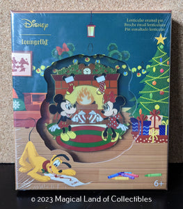Loungefly Disney Mickey and Minnie Fireplace Cocoa 3" Collector Box (1,800 Piece Limited)