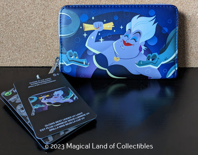 Loungefly The Little Mermaid Ursula Lair Glow Zip Around Wallet