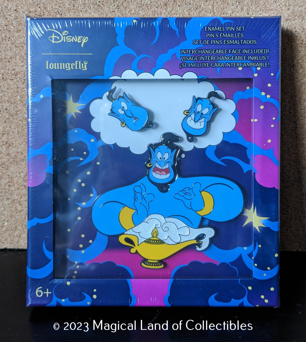 Loungefly Aladdin Genie Mixed Emotions 4pc Pin Set