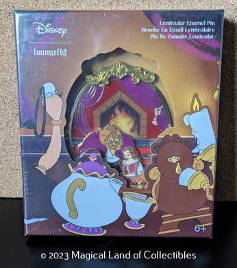 Loungefly Beauty and the Beast Fireplace Lenticular Enamel Pin (1,700 Piece Limited)