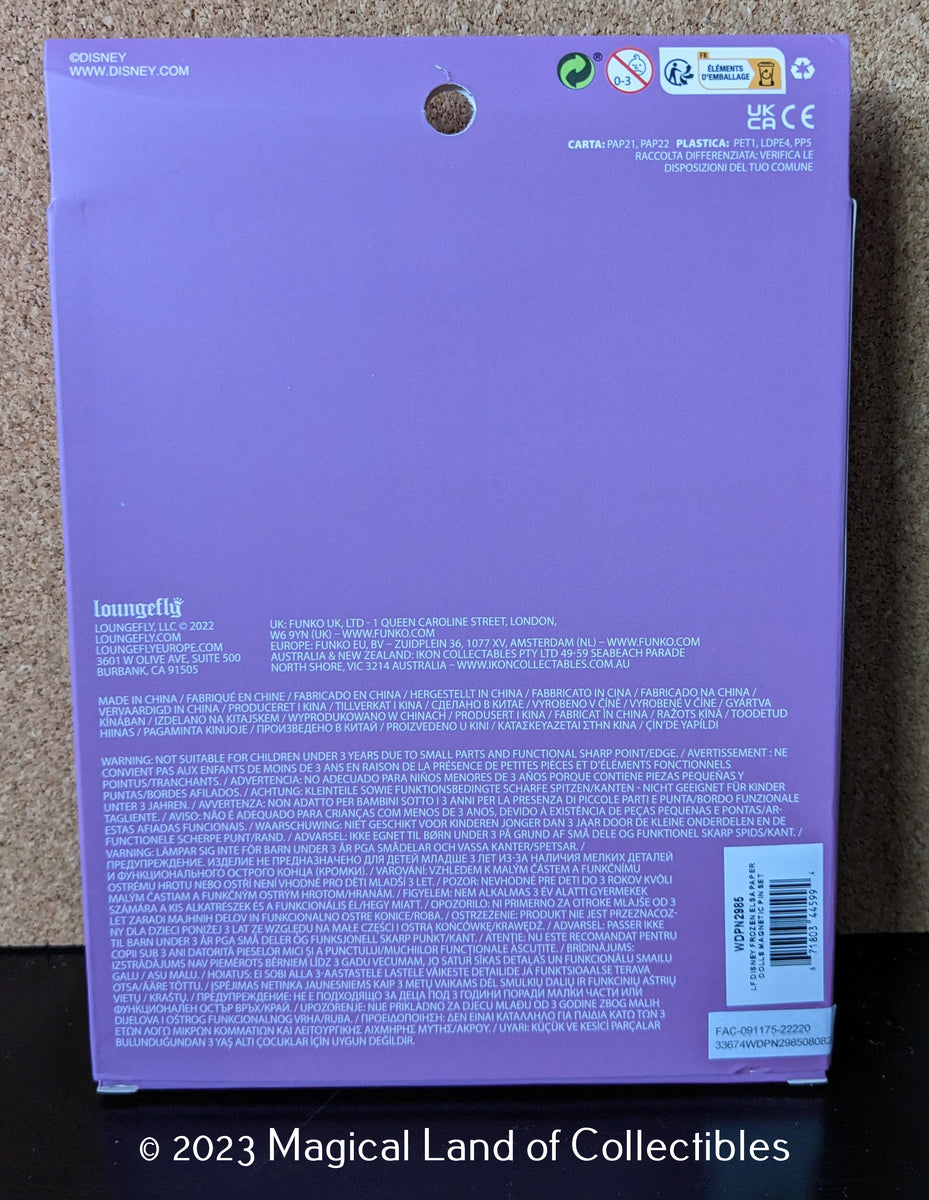 Loungefly Frozen Elsa Paper Doll Pin Set Magical Land of