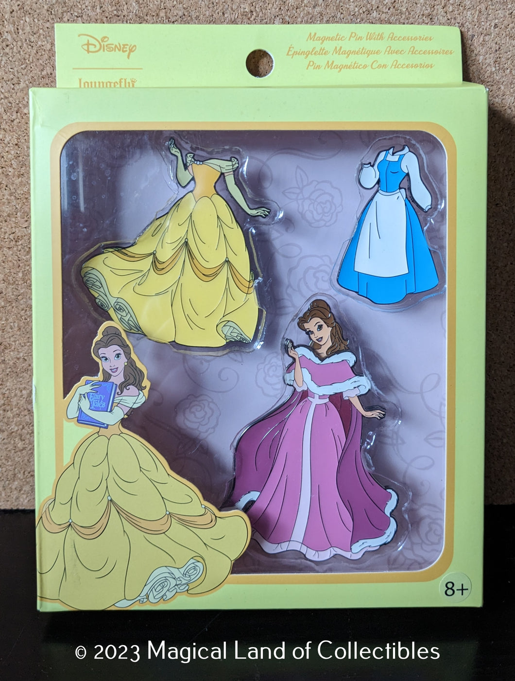 Loungefly Beauty and the Beast Belle Magnetic Paper Doll Pin Set