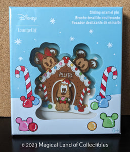 Loungefly Mickey & Friends Gingerbread Pluto's Dog House 3" Collector Box Pin (1,800 Piece Limited)