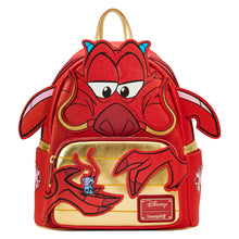 Load image into Gallery viewer, Loungefly Mulan 25th Anniversary Mushu Glitter Cosplay Mini Backpack