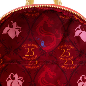 (PRE-ORDER) Loungefly Mulan 25th Anniversary Mushu Glitter Cosplay Mini Backpack