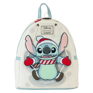 Loungefly Stitch Holiday Snow Angel Glitter Mini Backpack