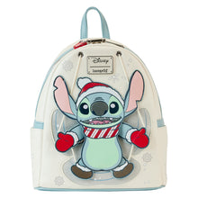 Load image into Gallery viewer, Loungefly Stitch Holiday Snow Angel Glitter Mini Backpack