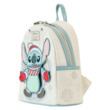 Load image into Gallery viewer, Loungefly Stitch Holiday Snow Angel Glitter Mini Backpack