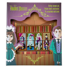Load image into Gallery viewer, Loungefly Haunted Mansion Portraits 3&quot; Collector Box Sliding Pin (2,700 Piece Limited)