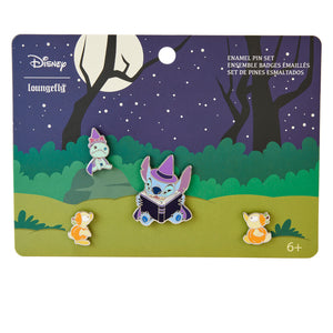 (PRE-ORDER) Loungefly Stitch Spooky Stories Halloween 4pc Pin Set