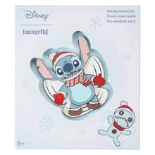 Load image into Gallery viewer, Loungefly Stitch Holiday Snow Angel 3&quot; Collector Box Pin (2,500 Piece Limited)