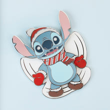 Load image into Gallery viewer, Loungefly Stitch Holiday Snow Angel 3&quot; Collector Box Pin (2,500 Piece Limited)