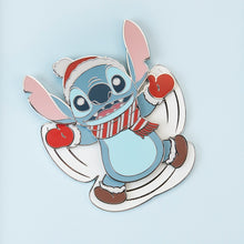 Load image into Gallery viewer, Loungefly Stitch Holiday Snow Angel 3&quot; Collector Box Pin (2,500 Piece Limited)