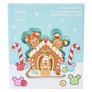 Loungefly Mickey & Friends Gingerbread Pluto's Dog House 3" Collector Box Pin (1,800 Piece Limited)