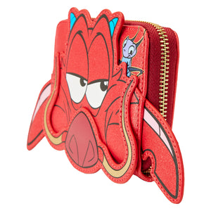 Loungefly Mulan 25th Anniversary Mushu Glitter Cosplay Zip-Around Wallet