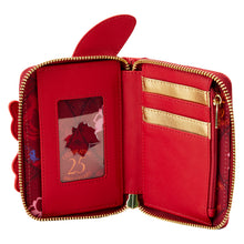 Load image into Gallery viewer, Loungefly Mulan 25th Anniversary Mushu Glitter Cosplay Zip-Around Wallet
