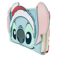 Load image into Gallery viewer, Loungefly Stitch Holiday Glitter Zip Around Wallet