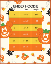 Load image into Gallery viewer, Loungefly Mickey and Minnie Mouse Candy Corn Sleeve Hoodie