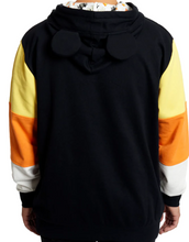 Load image into Gallery viewer, Loungefly Mickey and Minnie Mouse Candy Corn Sleeve Hoodie