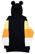 Load image into Gallery viewer, Loungefly Mickey and Minnie Mouse Candy Corn Sleeve Hoodie