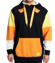 Load image into Gallery viewer, Loungefly Mickey and Minnie Mouse Candy Corn Sleeve Hoodie