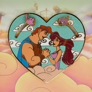 Loungefly Hercules 25th Anniversary Hercules and Megara Sliding Pin (1,000 Piece Limited)