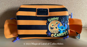Loungefly Lilo and Stitch Striped Halloween Candy Wrapper Crossbody Bag