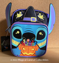 Load image into Gallery viewer, Loungefly Lilo and Stitch Glow Halloween Candy Cosplay Passport Bag