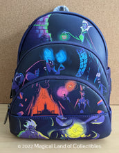 Load image into Gallery viewer, Loungefly Villains Triple Pocket Glow in the Dark Mini Backpack