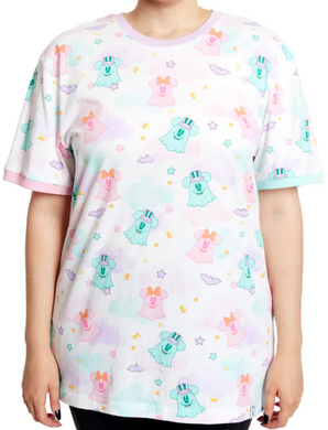 Loungefly Mickey and Minnie Mouse Pastel Ghost Unisex Tee