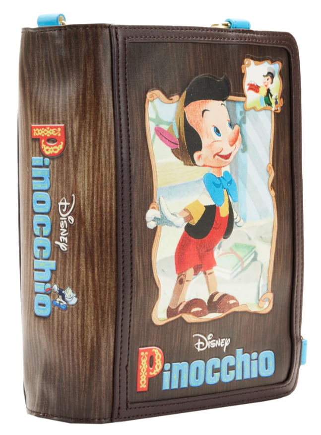 Pinocchio: Classic Books Convertible Loungefly Crossbody Bag