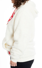 Load image into Gallery viewer, Loungefly Minnie Mouse Holiday Sherpa Hoodie with Mouse Ears
