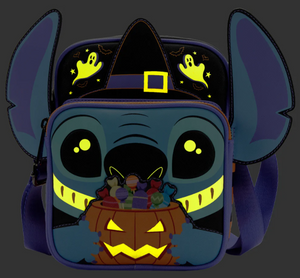 Loungefly Lilo and Stitch Glow Halloween Candy Cosplay Passport Bag