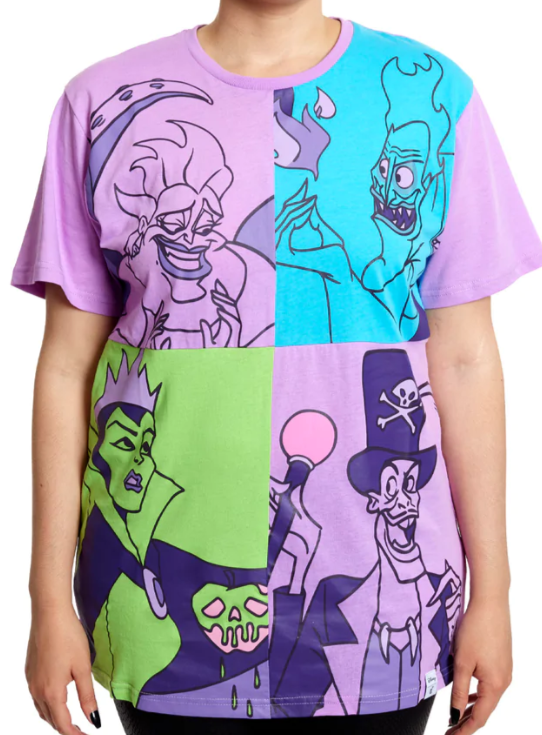 Loungefly Disney Villains Squares Unisex Tee