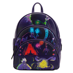 Loungefly Villains Triple Pocket Glow in the Dark Mini Backpack
