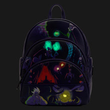 Load image into Gallery viewer, Loungefly Villains Triple Pocket Glow in the Dark Mini Backpack