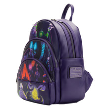 Load image into Gallery viewer, Loungefly Villains Triple Pocket Glow in the Dark Mini Backpack