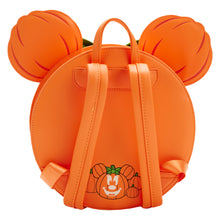 Load image into Gallery viewer, Loungefly Glow Face Minnie Pumpkin Mini Backpack