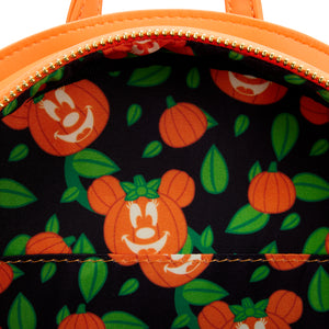Loungefly Glow Face Minnie Pumpkin Mini Backpack