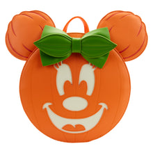 Load image into Gallery viewer, Loungefly Glow Face Minnie Pumpkin Mini Backpack