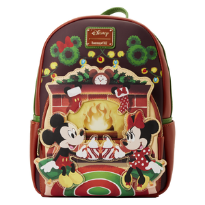 Loungefly Mickey & Minnie Mouse Hot Cocoa Fireplace Mini Backpack