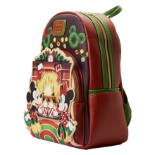 Load image into Gallery viewer, Loungefly Mickey &amp; Minnie Mouse Hot Cocoa Fireplace Mini Backpack