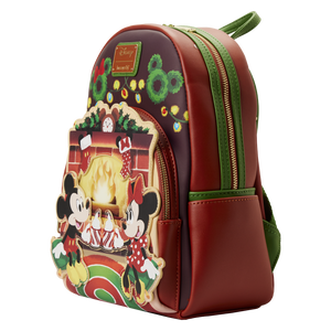 Loungefly Mickey & Minnie Mouse Hot Cocoa Fireplace Mini Backpack