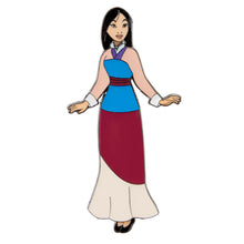 Load image into Gallery viewer, Loungefly Mulan Magnetic Paper Doll Pin Set