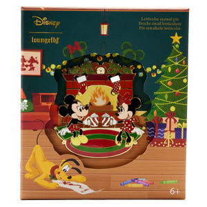 Loungefly Disney Mickey and Minnie Fireplace Cocoa 3" Collector Box (1,800 Piece Limited)