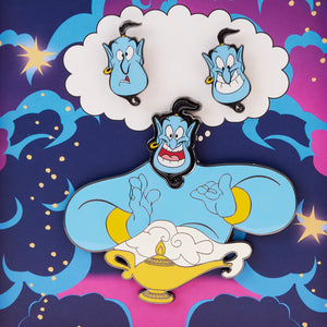 Loungefly Aladdin Genie Mixed Emotions 4pc Pin Set