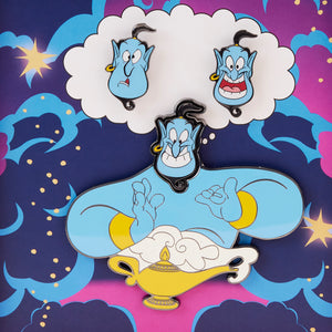 (PRE-ORDER) Loungefly Aladdin Genie Mixed Emotions 4pc Pin Set